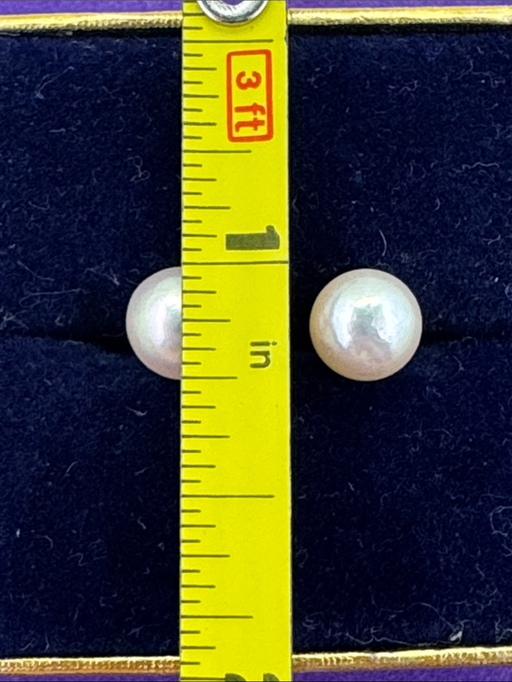 💛 Classic 14k Gold White Pearl Stud Earrings | Timeless Elegance - Picture 2 of 4